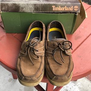 Timberland boat shoes slip on vintage